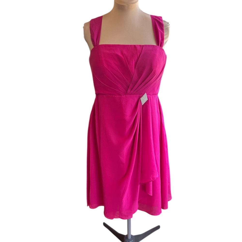 Elegant Pink Sleeveless Dress with sheer jacket. sx 16.  F5